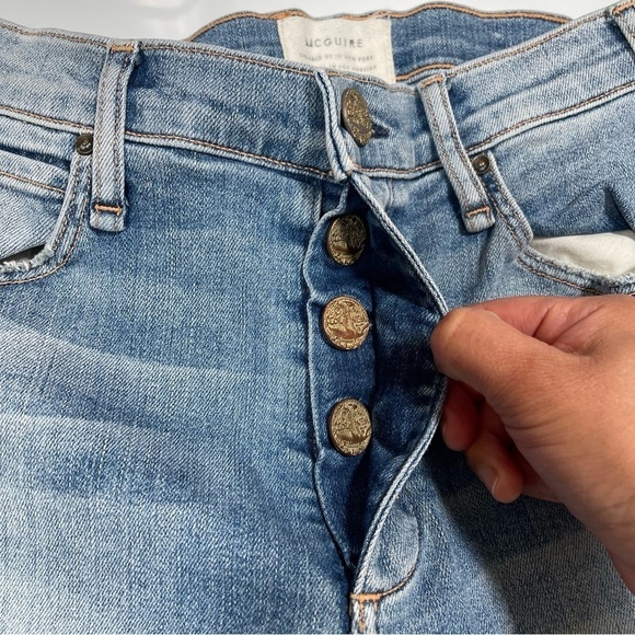 MCGUIRE Jeans Bessette Cropped Wide Leg Culotte Jean size 26 Blue - Picture 6 of 10